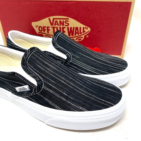🌿SPRING SALE🌿 VANS Classic Slip-On Suiting Black Canvad Men's Size VN0A4U382PW - Picture 8 of 10